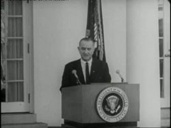 U.S. President Lyndon Johnson speaks in support of the National Voting Rights Act at White House in 1965. News Clip