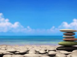 Stone near sea Stock Footage