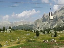 Cable car on the Dolomites Stock Footage