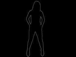 Dancing silhouette Stock Footage