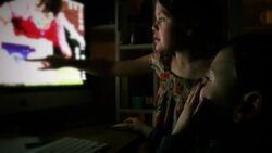 Young Brother and Sister Using Computer At Home 4K UHD Stock Footage