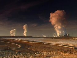 Three power plants Stock Footage
