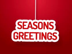 Seasons greetings message Stock Footage
