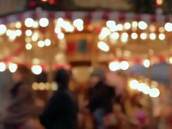 Out of focus carousel Stock Footage