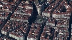 Revealing Lyon And River Rhone From City Centre  - Aerial View - Rhï¿½ne-Alpes, Rhï¿½ne, Arrondissement de Lyon, France Stock Footage