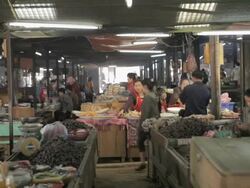 WS indoor market / Phonsavan, Laos Stock Footage