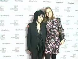 Joan Jett and guest at Center for Reproductive Rights 2013 Gala at Jazz at Lincoln Center Stock Footage