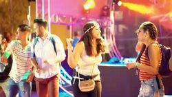 Dancing at concert, 4k. Stock Footage