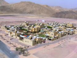 Aerial Be er Ora in the Arava, Be er Ora, Arava, Israel Stock Footage