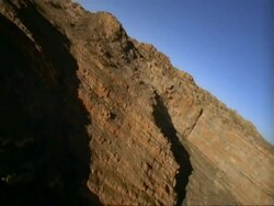 Tracking over rocky mountainside, South Africa Stock Footage