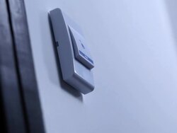 Close-up of a man ringing the doorbell Stock Footage