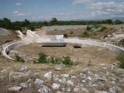 Roman army amphitheater in Burnum, Krka National Park Stock Footage