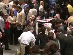 Putting America Back to Work! Job Fair Stock Footage