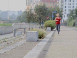 Young woman exercising Stock Footage