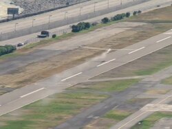 2010 AERIAL Gliders flying over the runway and ascending into the sky / Santiago de Chile, Gran Santiago, Chile Stock Footage