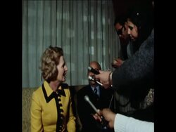 SYND 8 1 76 THATCHER WITH SADAT News Clip