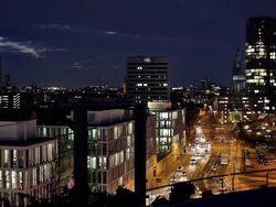 (Realtime) Cologne City at night Stock Footage