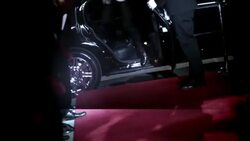 Hip-hop star jumps out of limousine, signs autographs, and dances across red carpet at awards show Stock Footage