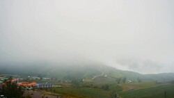 Mountain, street Mist./Park Phu Thap Boek, Phetchabun Province, Thailand, the rainy season. Stock Footage