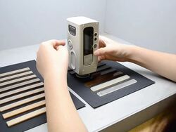 measure and note value of Color Meter Stock Footage