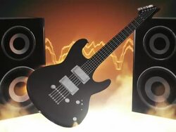 Rock music (fire) - Loop Stock Footage