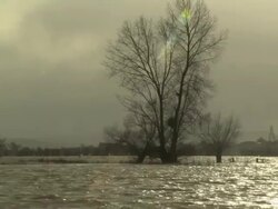 Flood Water Covers Somerset Fields News Clip