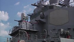 US warship, allegedly buzzed by Russian fighter jet, arrives in Romanian waters News Clip