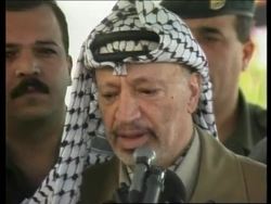 Gaza - Arafat stresses commitment to peace process News Clip