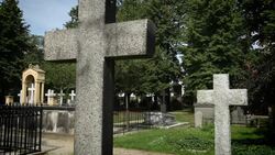 Cemetary and Tombstones Stock Footage