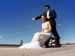 Road Honeymoon Stock Footage