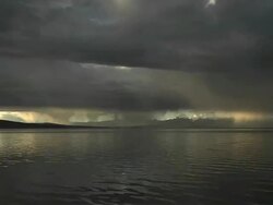Time Lapse Dark grey clouds over Mansarovar Lake Lhasa Tibet China Stock Footage