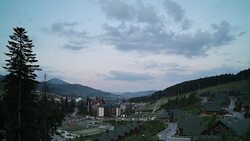 City landscape in the evening. Stock Footage