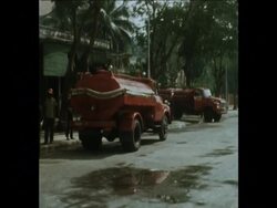 SYND 1-1-74 AFTERMATH OF LATEST SERIES OF ROCKET ATTACKS ON PHNOM PENH News Clip