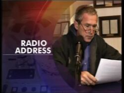 Bush uses radio speech to note tsunami aid News Clip