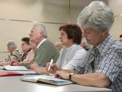HD: Seniors On The Seminar Stock Footage