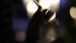 drinking pure water night time close up Stock Footage