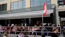 Canada's day celebrations in Toronto Harborfront Stock Footage