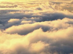 WS View of clouds moving over mountains / Santo Antao, Cape Verde Stock Footage