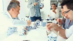 Office lunch. Stock Footage