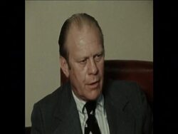 SYND 13 7 74 INTERVIEW WITH VICE PRESIDENT, GERALD FORD, ON THE WATERGATE INVESTIGATION News Clip