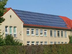 Solar panels on a roof Stock Footage