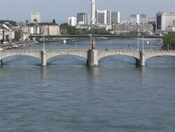 Rhine River - Basel (1) Stock Footage