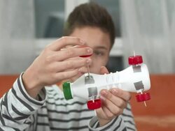 HD: Boy Made A Recycling Toy Car Stock Footage