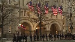 CLEAN : Security forces stand outside Trump hotel News Clip