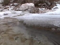 HD: A stream in the winter Stock Footage