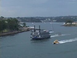 River Boat Stock Footage