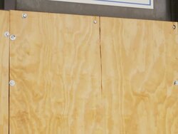 CU TU Sign above entrance at abandoned elementary school Stock Footage