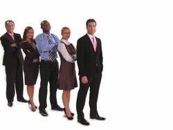 HD CRANE: Successful Business Team Stock Footage