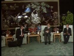 China - Sandy Berger meets Jian Zemin News Clip