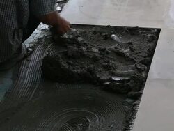 Prepare surface to install ceramic tile. Stock Footage